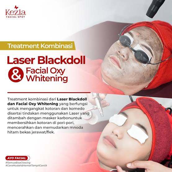 Laser black doll + facial oxy whitening